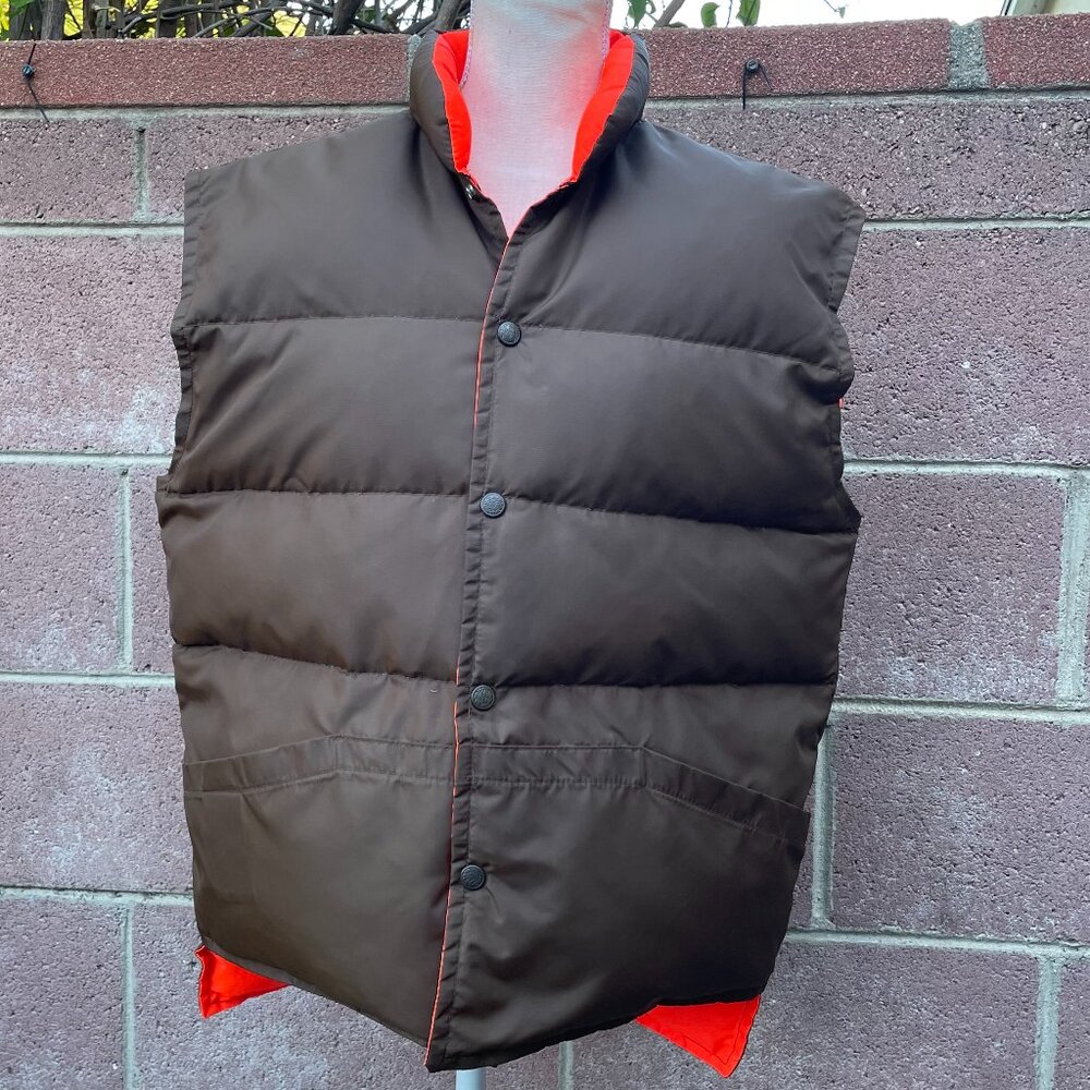 Mens Puffer Vest Reversible Insulated Prime Northern Goose Down SIZE Large